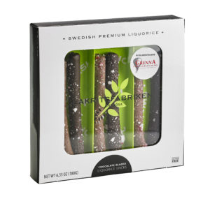 Chocolate Glazed Liquorice Sticks Polka 180g